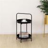 CGF- High Stool Coffee Table Side Table Coffee Table 2 Tier End Tables Nightstand with Metal Frame for Living Room Bedroom Simple Structure, Stable 40x40x67cm / 45x45x77cm view 3