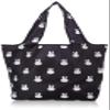 Siffler ECO0408 B115 Character Folding Eco Bag, Miffy Many Face Black view 1