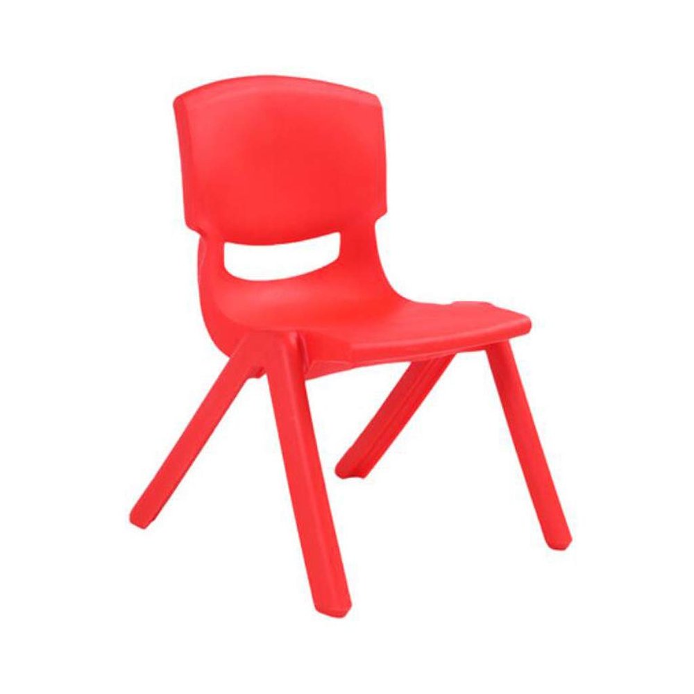 Childrens Plastic Chair Extra Strong Kids Seat Study Garden Outdoor Or Indoor Chairs for Boys Or Girls,Red