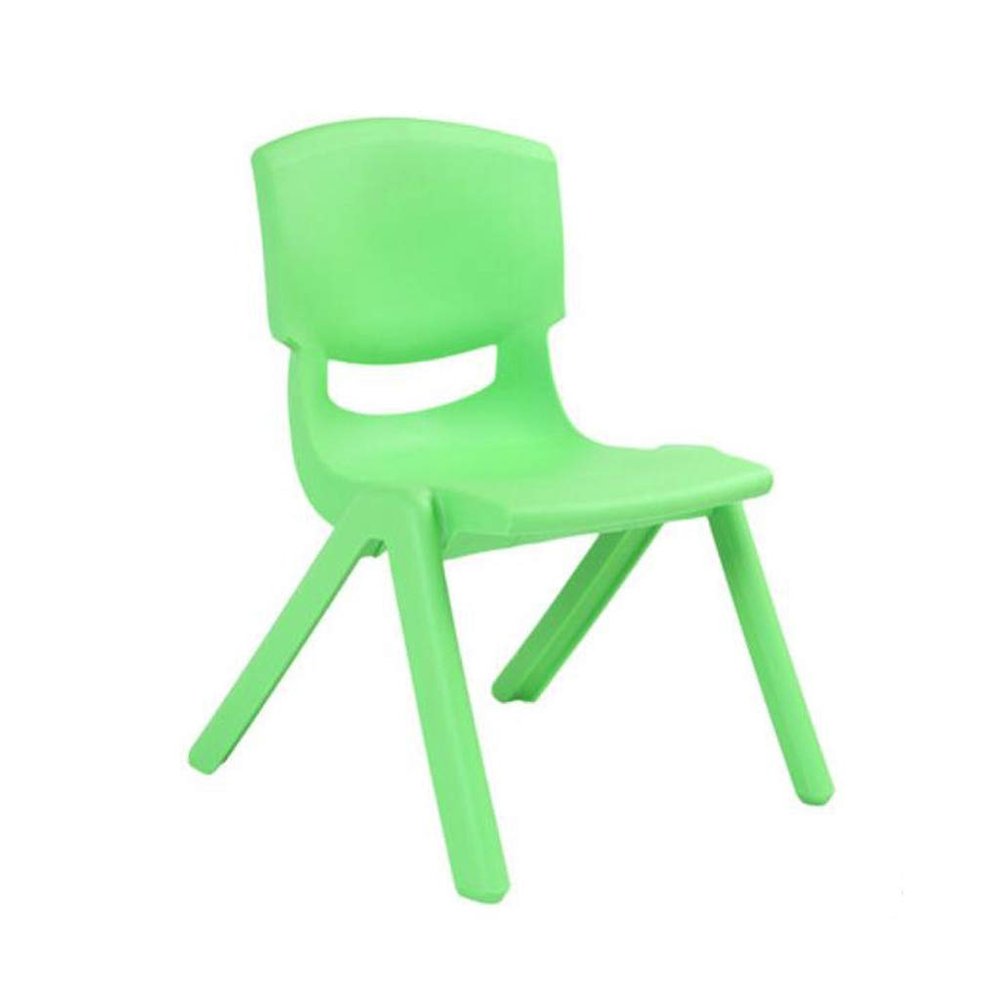 Childrens Plastic Chair Extra Strong Kids Seat Study Garden Outdoor Or Indoor Chairs for Boys Or Girls,Green