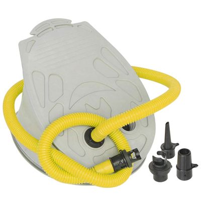 1set Foot- Pump Dual-Function Inflator and Deflator for Inflatable Boats Canoes and More Leather and Aluminum Alloy Construction Random Color