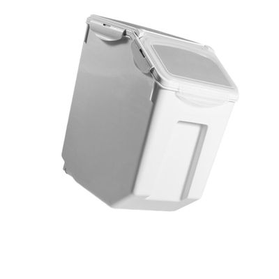 Cabilock Household Rice Storage Bucket Sealed Plastic Multi-functional Container Measuring Cup Visible Window and Rolling Base for Kitchen Organization and Pantry