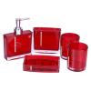 5pcs Bathroom Accessories Set Decorative Acrylic Collection Bath Accessory Set Includes Emulsion Bottle, Tooth Brush Holder, Dish, 2 Gargle Cup for Decorative Countertop and view 2