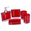 5pcs Bathroom Accessories Set Decorative Acrylic Collection Bath Accessory Set Includes Emulsion Bottle, Tooth Brush Holder, Dish, 2 Gargle Cup for Decorative Countertop and view 3