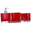 5pcs Bathroom Accessories Set Decorative Acrylic Collection Bath Accessory Set Includes Emulsion Bottle, Tooth Brush Holder, Dish, 2 Gargle Cup for Decorative Countertop and view 4
