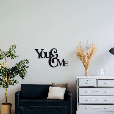 Badger Steel USA - You & Me - Metal Wall Art - 28" X 15.7" - Black