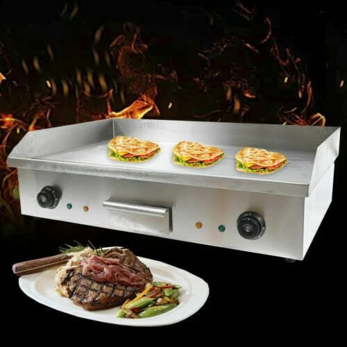 Commercial Dorayaki Teppanyaki Machine Electric Grill Griddle Dual Temperature Control Thermostats Fast Heating Efficient Easy Clean CE Certification