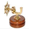Vintage Brass Walnut Heavy Duty nut Cracker Works Great Nautical Ship Wheel Gift view 3