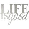 Badger Steel USA - Life is Good - Metal Wall Art - 26" X 18.9" - Hammered Silver view 3