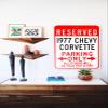 1977 77 Chevy Corvette Reserved Parking Only All Others Will Be Sold For Scrap, Metal Parking Sign, Man Cave Wall Decor, Novelty Garage Sign - 12"x18" view 2