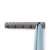 Umbra Flip Wall-Mounted Coat Rack with 5 Hooks  Modern, Space-Saving Storage for Hats, Jackets, Bags, Entryway, Mudroom, Closet, Bathroom, Bedroom  Grey/Pewter view 1