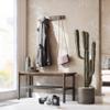 Umbra Flip Wall-Mounted Coat Rack with 5 Hooks  Modern, Space-Saving Storage for Hats, Jackets, Bags, Entryway, Mudroom, Closet, Bathroom, Bedroom  Grey/Pewter view 2
