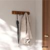 Umbra Flip Wall-Mounted Coat Rack with 5 Hooks  Modern, Space-Saving Storage for Hats, Jackets, Bags, Entryway, Mudroom, Closet, Bathroom, Bedroom  Light Walnut/Gold view 2