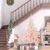 HOMCOM 7ft Unlit Spruce Artificial Christmas Tree with Realistic Branches and 1000 Tips, Pink view 2