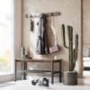 Umbra Flip Wall-Mounted Coat Rack with 8 Hooks  Modern, Space-Saving Storage for Hats, Jackets, Bags, Entryway, Mudroom, Closet, Bathroom, Bedroom  Grey/Pewter view 3