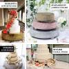 Efavormart 22" Gold Round Embossed Metal Cake Plateau, Large Wedding Cake Stand Riser for Reception & Banquet view 4
