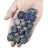 Amogeeli Lapis Lazuli Witch Runes Set of 13pcs, Gypsy Symbol Engraved Pocket Crystal for Divination view 2
