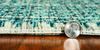 HomeRoots 5'X7' Teal Machine Woven Uv Treated Tribal Indoor Outdoor Area Rug view 4