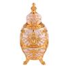Automatic Retractable Toothpick Holder Metal Decorative Toothpick Dispenser Hand Press Toothpicks Case Container Pop Up Toothpick Box Holder Storage for Home, Kitchen & Hotel (Gold-Light pink) view 1