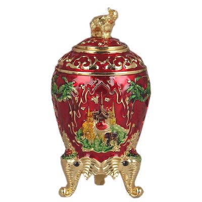 Retractable Metal Toothpick Holder Dispenser Decorative Portable Automatic Pop Up Toothpick Box Holder Storage Retro Hand Press Toothpicks Case Container for Home, Kitchen & Restaurant (Red)