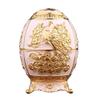 Toothpick Holder Dispenser Luxurious Retro Toothpick Box Holder Decorative Automatic Pop Up Toothpick Holder Hand Press Toothpick Case Organizer Container for Home & Kitchen (Gold peacock) view 1