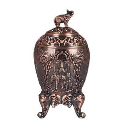 Retractable Metal Toothpick Holder Dispenser Decorative Portable Automatic Pop Up Toothpick Box Holder Storage Retro Hand Press Toothpicks Case Container for Home, Kitchen & Restaurant (Red copper)