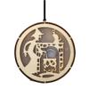 Duoer Wooden LED Light Round Witch Hollow Halloween Pendant Laser Hollow Witch Elf Haunted House Witch Lights Home Party Decor (Color : 04) view 4