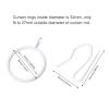 Hotop 30 Pcs Metal Drapery Curtain Rings 0.98/1.26/1.65 inch Interior Diameter and 30 Pcs Hanging Curtain Drapery Pin Hooks for Window Door Shower(White,32 mm) view 2