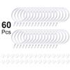 Hotop 30 Pcs Metal Drapery Curtain Rings 0.98/1.26/1.65 inch Interior Diameter and 30 Pcs Hanging Curtain Drapery Pin Hooks for Window Door Shower(White,32 mm) view 3