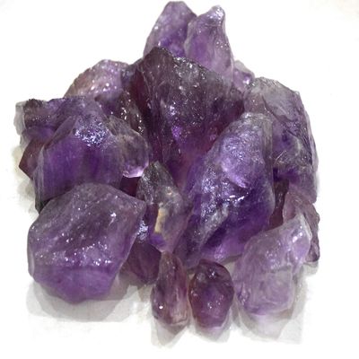 ShreeCrystalsBeads: 1 lb Amethyst Rough Stones AA Grade Large Chunk from Brazil - Raw Natural Rough Crystals for Cabbing, Lapidary, Tumbling,Polishing & Reiki Crystal Healing