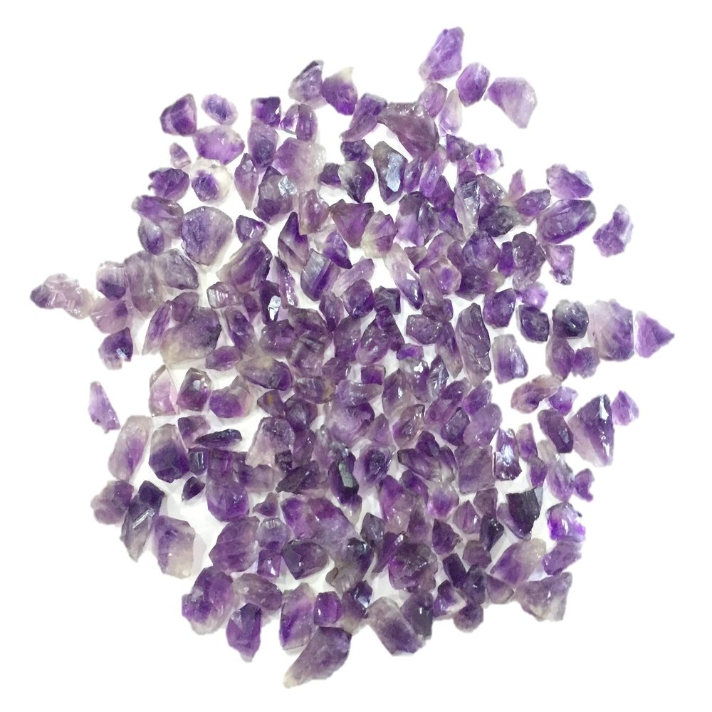 ShreeCrystalsBeads:1 lb Amethyst Rough from Brazil - 'AA' Grade Semi Point - Raw Bulk Natural Rough Crystals for Cabbing, Lapidary, Tumbling,Polishing, & Reiki Crystal Healing