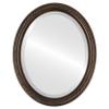 OVALCREST Oval Beveled Wall Mirror for Home Decor - Santa Fe Style - Rubbed Bronze - 18x22 Outside Dimensions view 1