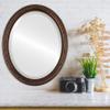 OVALCREST Oval Beveled Wall Mirror for Home Decor - Santa Fe Style - Rubbed Bronze - 18x22 Outside Dimensions view 3