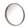 A&B Home 28'' Round Wood Mirror Natural Modern Wall Mirror Bathroom Mirror Decor Foyer Living Room Decorations view 1