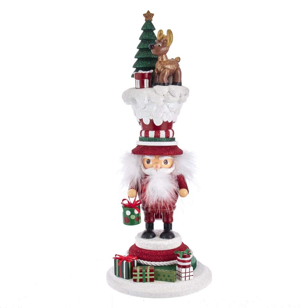 By Kurt Adler 15" Hollywood Santa's Happy Reindeer Nutcracker