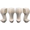 DIY Set of 4 Carvings Shaped Wood TV Table Legs Furniture Sofa Chair Ottoman Couch Bed Wardrobe Cabinet Legs Type-K view 1