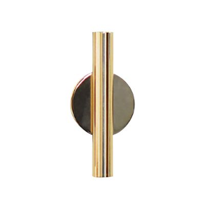Decoration,Wall Mounted Adhesive Metal Dried Flower Vase Tube Home Garden Balcony Decor - Golden
