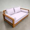 Prolinemax Style 1 - Mattress & Pillow Bolster Cushion for Outdoor Indoor Daybed Porch Swing Bed Contrast Trim Twin-XL Size AD107 | Covers ONLY | view 1