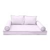 Prolinemax Style 1 - Mattress & Pillow Bolster Cushion for Outdoor Indoor Daybed Porch Swing Bed Contrast Trim Twin-XL Size AD107 | Covers ONLY | view 2