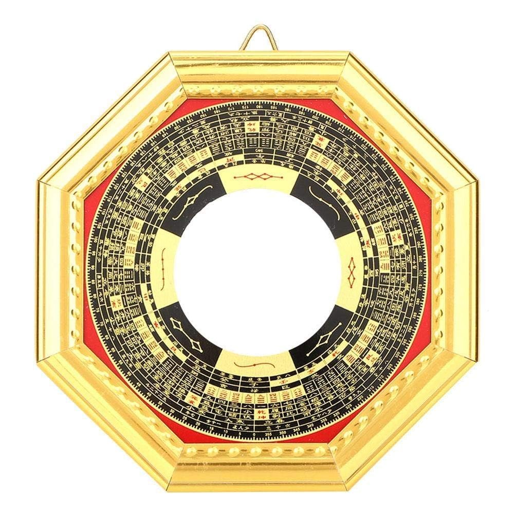 TOPINCN Bagua Mirror, Traditional Chinese Feng Shui Mirror Convex Concave Mirror Exorcism Amulet Mirror (13.5Convex)
