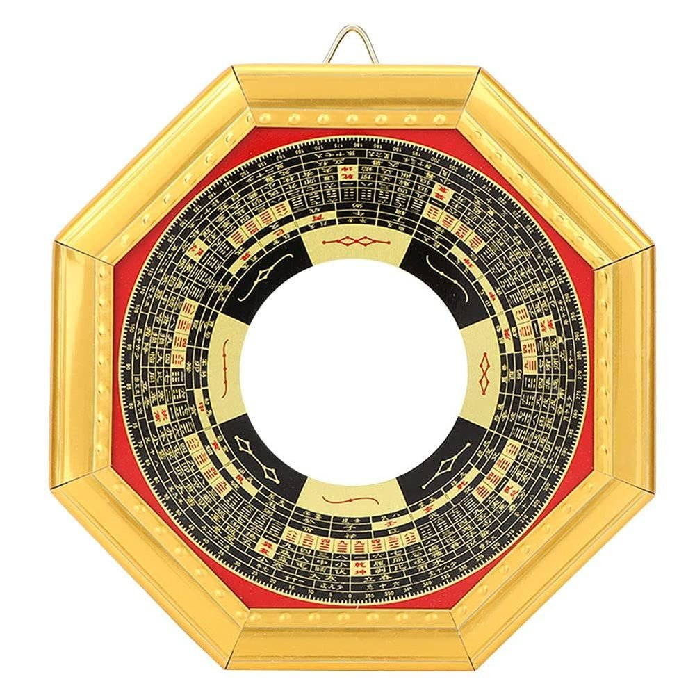TOPINCN Bagua Mirror, Traditional Chinese Feng Shui Mirror Convex Concave Mirror Exorcism Amulet Mirror (13.5concave)