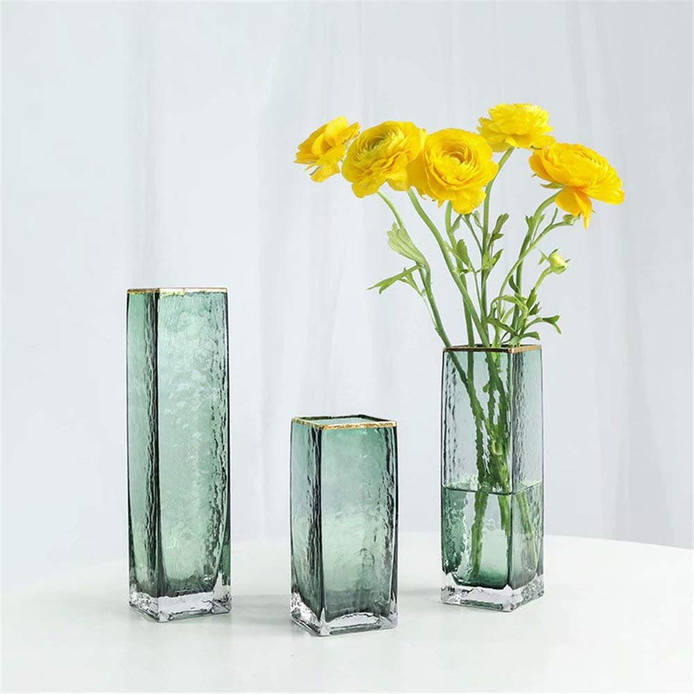 Frolahouse Flower Vase for Decor, Glass Table Vase for Flowers Plants,Modern Decorative Gifts for Centerpiece/Wedding/Party, Lanterns Candle Votive Holder
