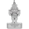 Indiana Metal Custom Craft Nutcracker Ornament  Pewter Christmas Ornament with Personalized Engraving. 3 Inch, High Releif Cast Fine Pewter Ornament with Tinsel Cord and Gift Box, Made in USA view 1