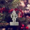 Indiana Metal Custom Craft Nutcracker Ornament  Pewter Christmas Ornament with Personalized Engraving. 3 Inch, High Releif Cast Fine Pewter Ornament with Tinsel Cord and Gift Box, Made in USA view 2