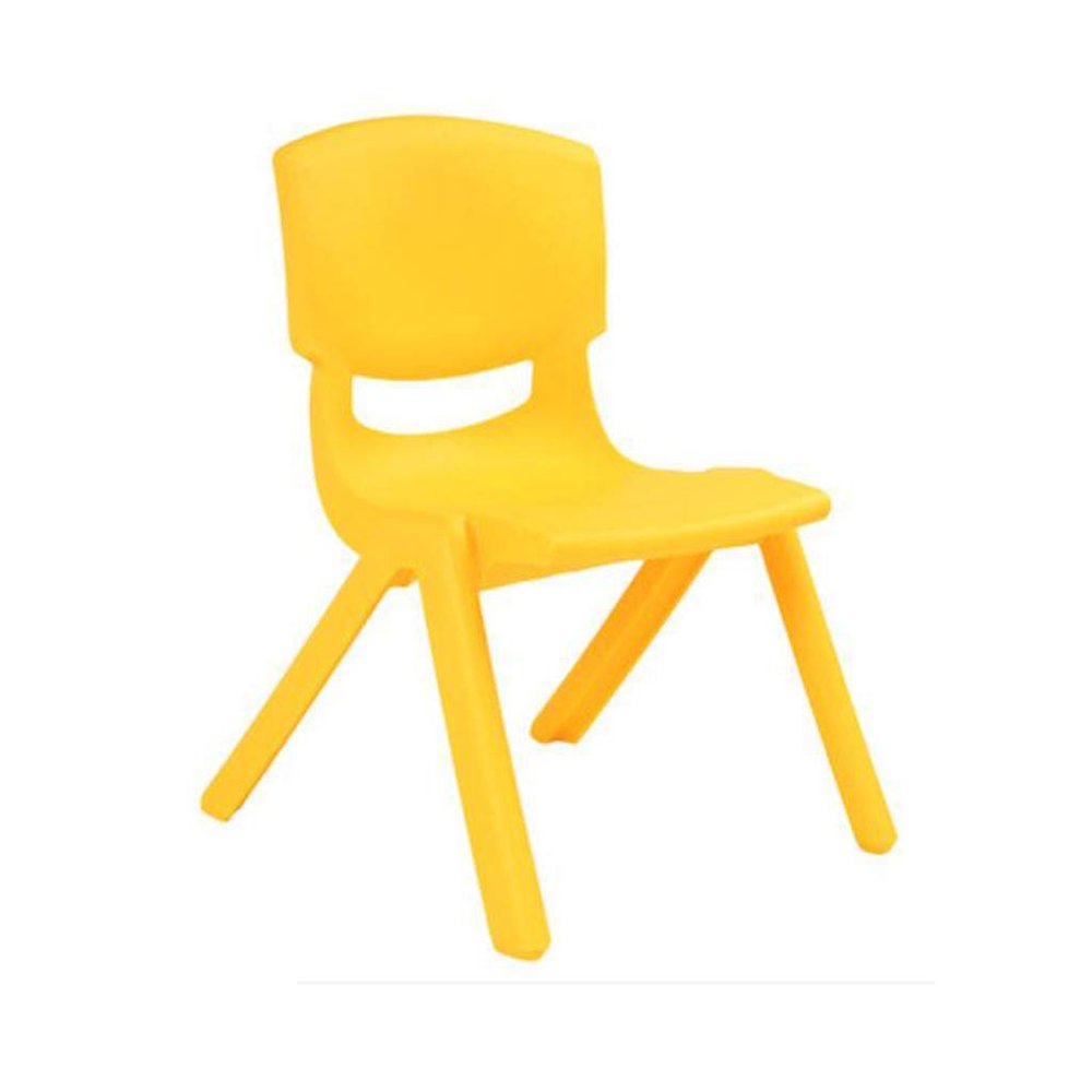 Childrens Plastic Chair Extra Strong Kids Seat Study Garden Outdoor Or Indoor Chairs for Boys Or Girls,Yellow
