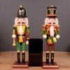 BESTOYARD 1pc Nutcracker Puppets Wooden Nutcracker Status Walnut Soldier Decor Nutcracker Table Decorations Nutcracker Figurines Decor Nutcracker Tree Ornaments Sculpture view 2
