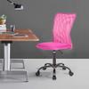 Best Cheap Ergonomic Cute Mesh Office Chair, Armless Lumbar Support, Chic Modern Desk PC Chair Black, Mid Back Adjustable Swivel for Home Office Conference Study Room Mesh Office Chair, Pink Set of 4 view 2