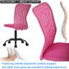 Best Cheap Ergonomic Cute Mesh Office Chair, Armless Lumbar Support, Chic Modern Desk PC Chair Black, Mid Back Adjustable Swivel for Home Office Conference Study Room Mesh Office Chair, Pink Set of 4 view 4