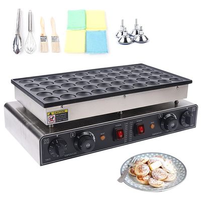 Mini Dutch Pancake Baker Maker, Commercial Electric Nonstick 36Pcs/50Pcs Poffertje Mini Pancake Maker Stainless Steel for Restaurants, Cafes Shops (50Pcs)