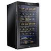 Schmecke 34 Bottle Compressor Wine Cooler Refrigerator w/Lock | Large Freestanding Wine Cellar | 41f-64f Digital Temperature Control Wine Fridge For Red, White, Champagne or Sparkling Wine - Black view 1